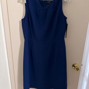 Tahari ASL Royal Blue Sleeveless Sheath Dress